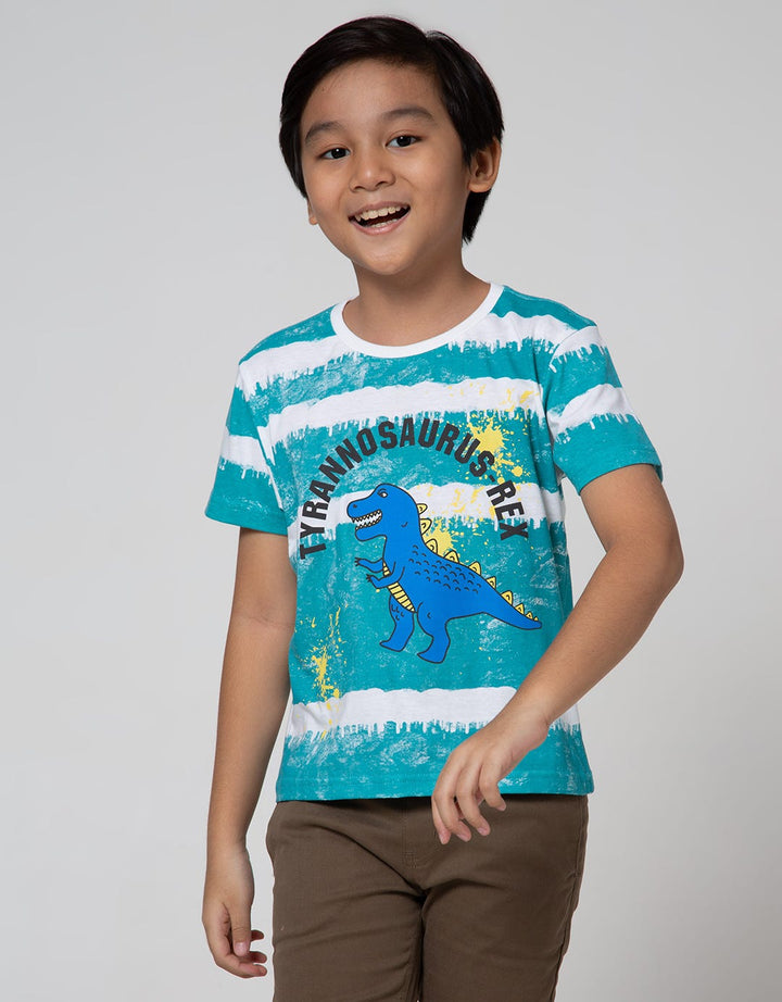 Little M Short Sleeve T-Shirt Tie Dyed Trex