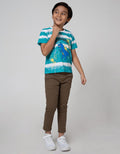 Little M Short Sleeve T-Shirt Tie Dyed Trex