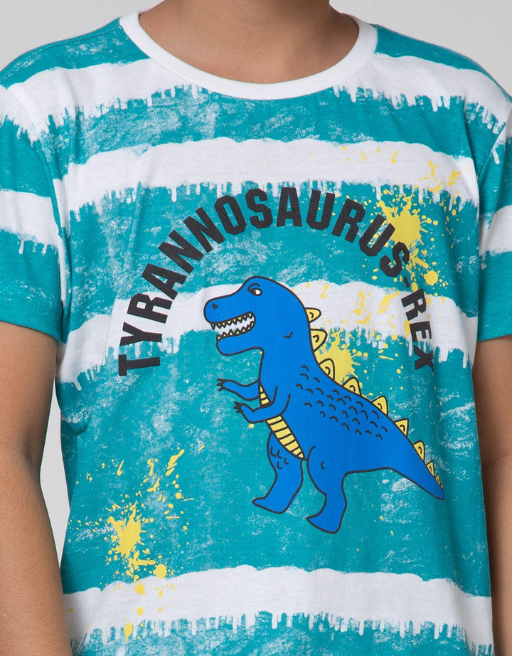 Little M Short Sleeve T-Shirt Tie Dyed Trex