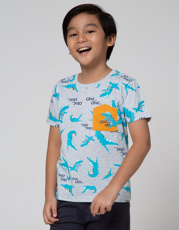 Little M Short Sleeve T-Shirt Print Alligator