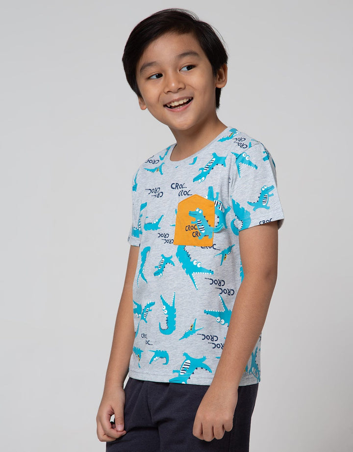Little M Short Sleeve T-Shirt Print Alligator