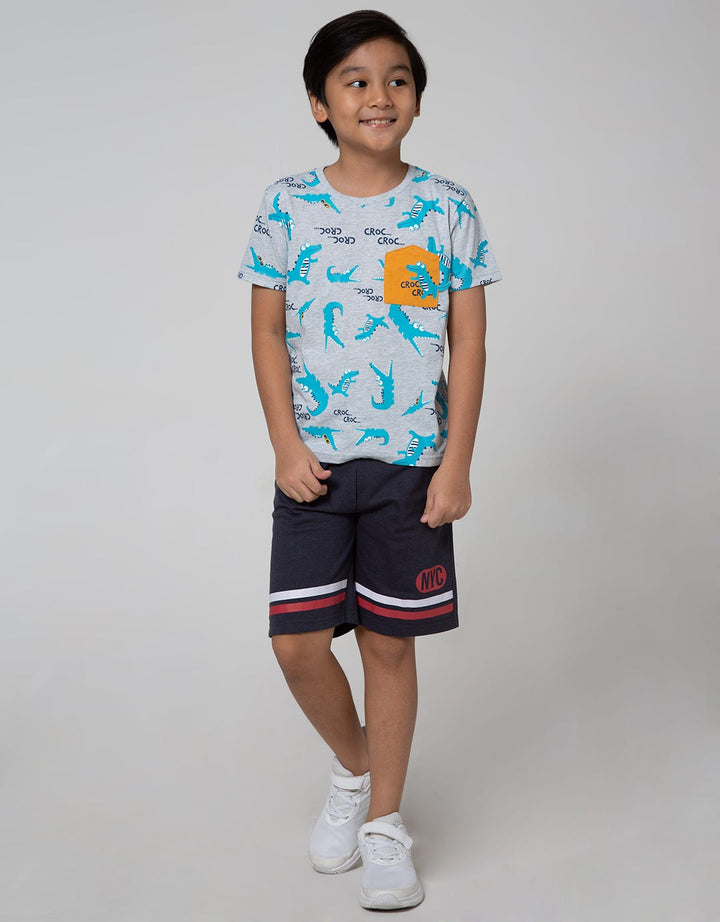 Little M Short Sleeve T-Shirt Print Alligator