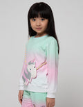 Little M Sweatshirt Ombre Unicorn Fantasy Land Aplikasi Tas