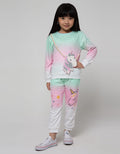 Little M Sweatshirt Ombre Unicorn Fantasy Land Aplikasi Tas