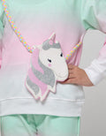 Little M Sweatshirt Ombre Unicorn Fantasy Land Aplikasi Tas