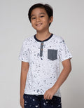 Little M Short Sleeve T-Shirt Henley Fp Splash