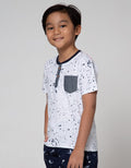 Little M Short Sleeve T-Shirt Henley Fp Splash