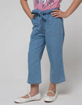 Little M Denim Long Pants Kulot Polos Tali Pinggang