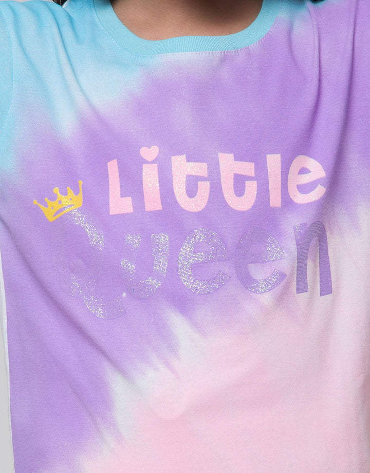 Little M T-Shirt Ki Tie Dye Little Queen