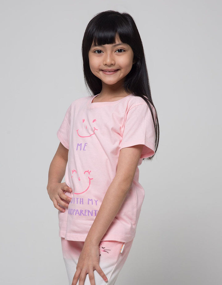 Little M T-Shirt Ki Word Me With Grandparents