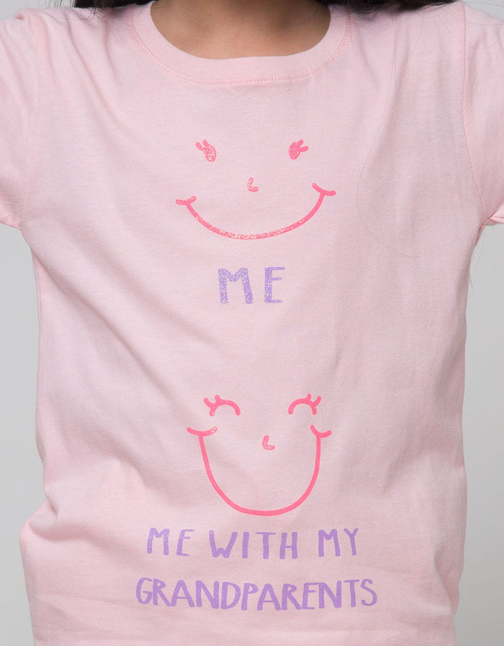 Little M T-Shirt Ki Word Me With Grandparents