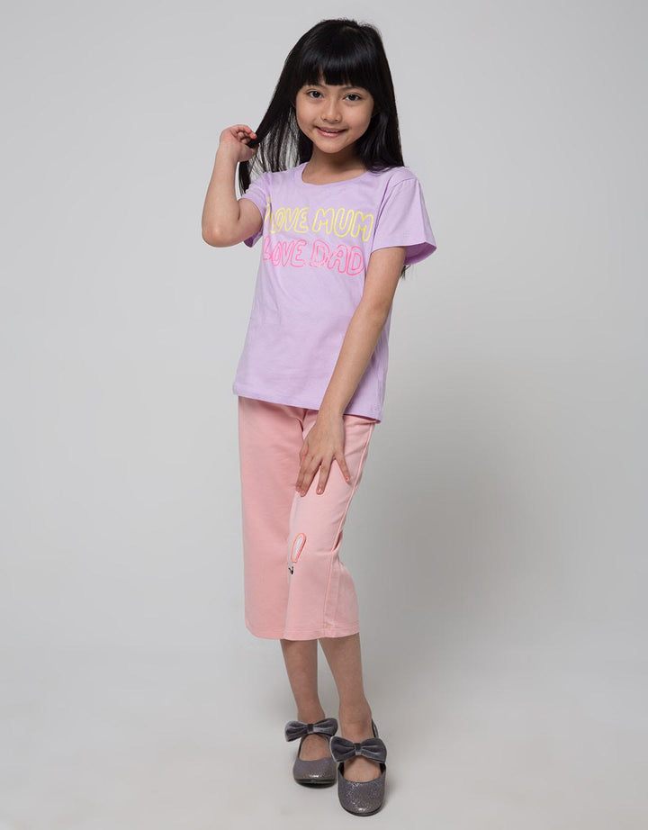 Little M T-Shirt Ki Word I Love Mom I Love Dad