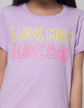 Little M T-Shirt Ki Word I Love Mom I Love Dad
