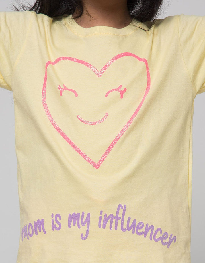 Little M T-Shirt Ki Word Mom Is My Influencer