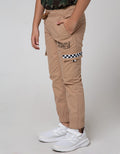 Little M Long Pants Woven Karet Non Jogger Cargo Checked