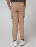 Little M Long Pants Woven Karet Non Jogger Cargo Checked