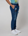 Little M Denim Pants Karet Non Stretch Jogger Cargo