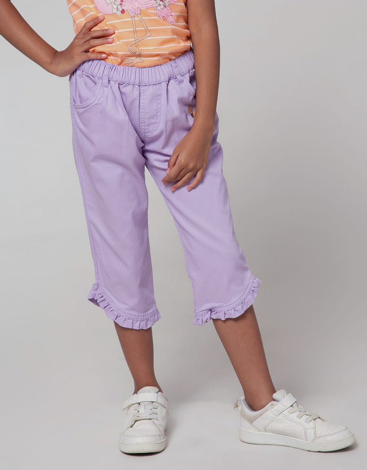 Little M Jogger Woven Ruffle Bawah Bordir Kelinci