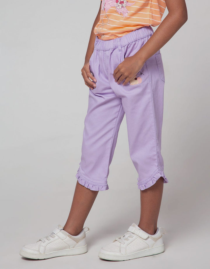 Little M Jogger Woven Ruffle Bawah Bordir Kelinci