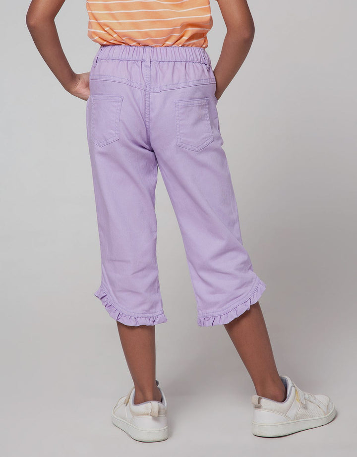 Little M Jogger Woven Ruffle Bawah Bordir Kelinci