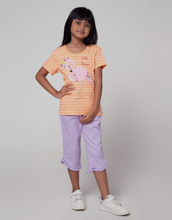 Little M Jogger Woven Ruffle Bawah Bordir Kelinci