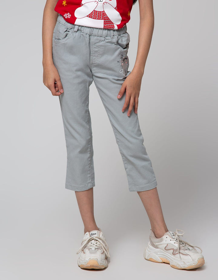Little M Denim Long Pants Jegging Woven Bordir