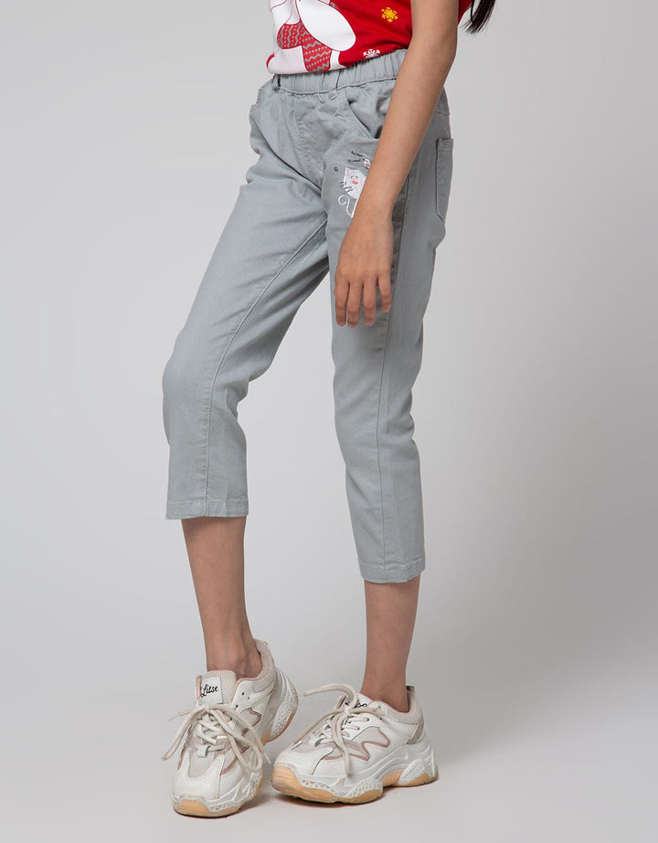 Little M Denim Long Pants Jegging Woven Bordir