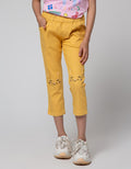 Little M Denim Long Pants Jegging Woven Bordir Lutut