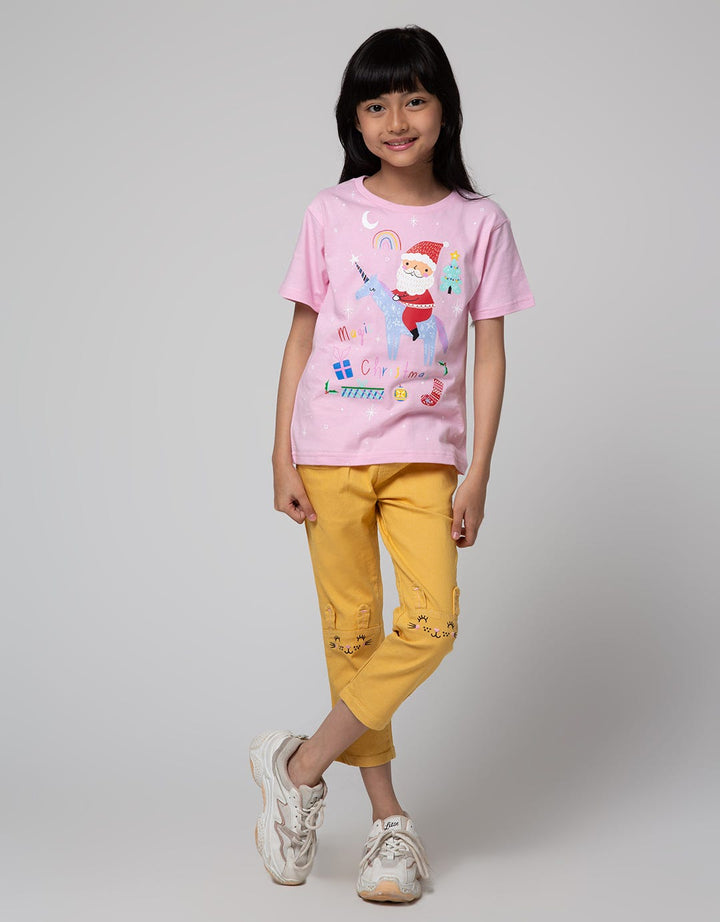 Little M Denim Long Pants Jegging Woven Bordir Lutut