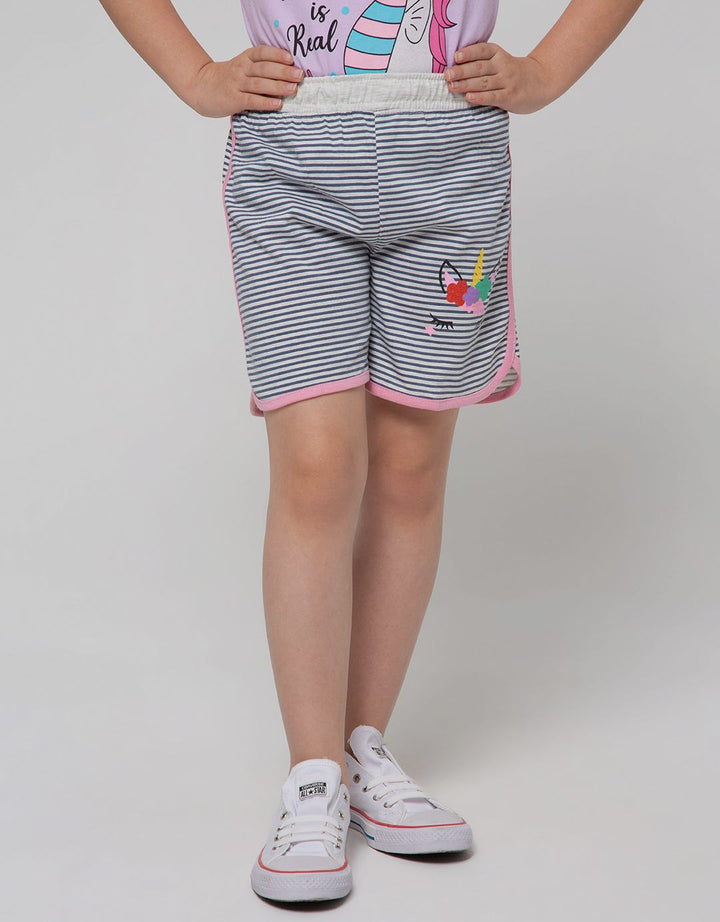 Little M Short Pants Rib Salur Unicorn
