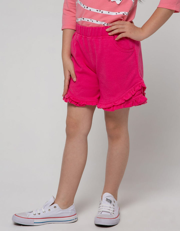 Little M Short Pants Knit Double Ruffle