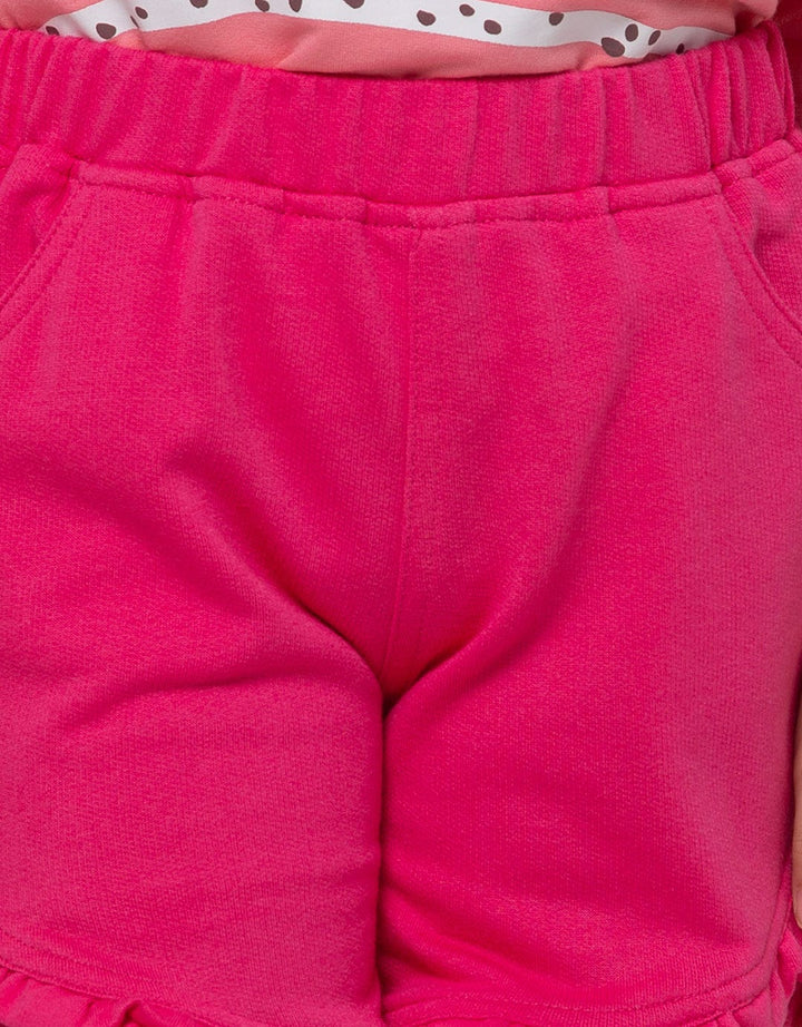 Little M Short Pants Knit Double Ruffle