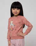 Little M Sweatshirt Full Print On Tone Unicorn Happy