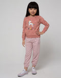 Little M Sweatshirt Full Print On Tone Unicorn Happy