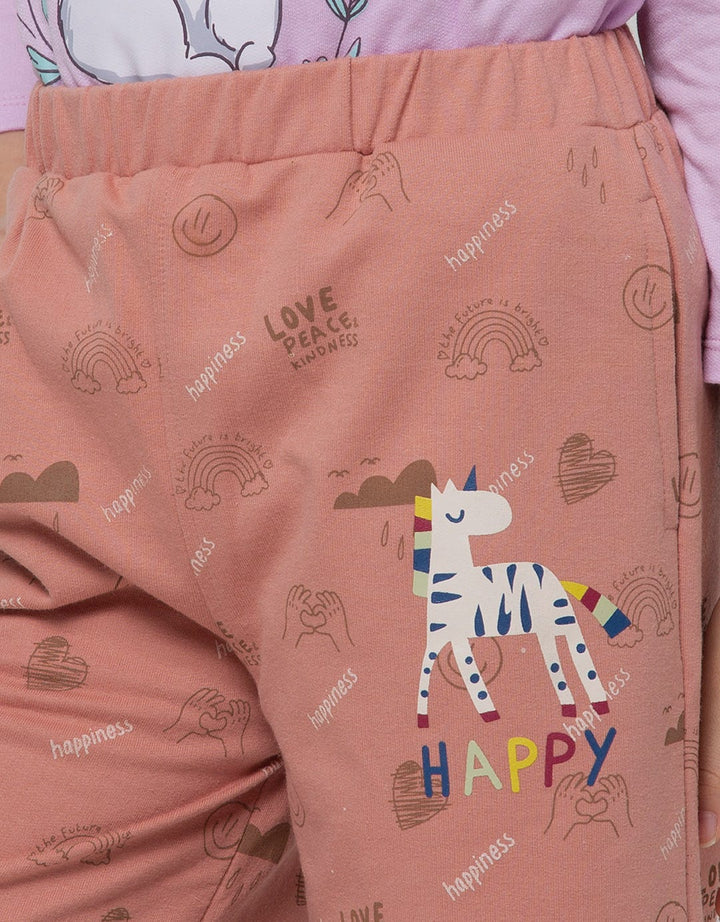 Little M Long Pants Happy Unicorn Culottes