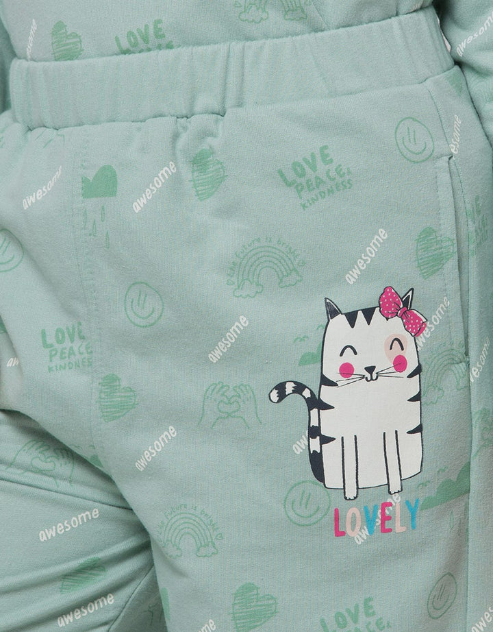 Little M Long Pants Culottes On Tone Lovely Cat