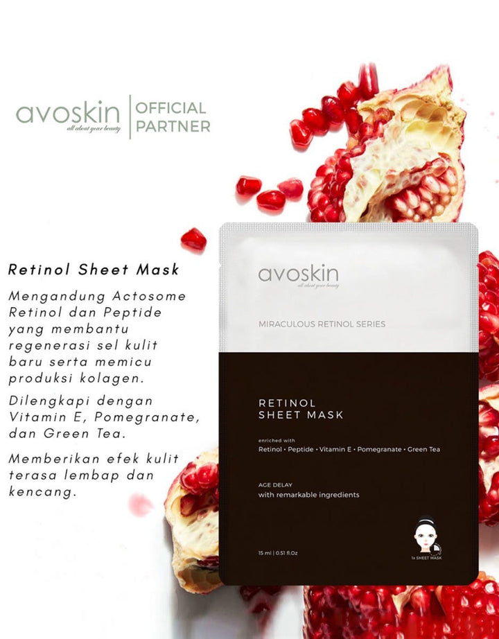 Avoskin Miraculous Retinol Sheet Mask 15Gr
