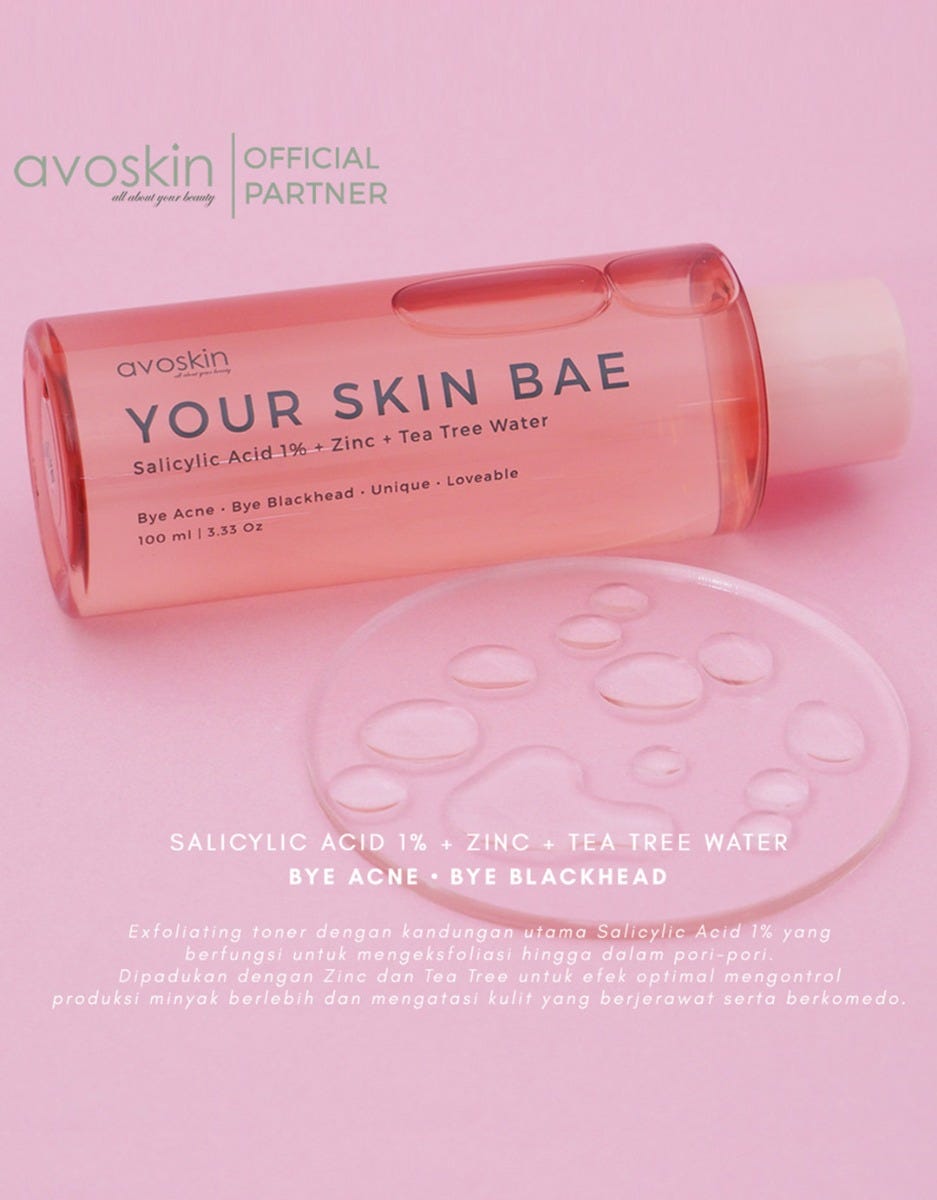 Avoskin Your Skin Bae Series Toner Salicylic Acid 1P Zinc 100 Ml