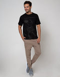 T Zone Short Sleeve T-Shirt Print Outer Space Fly Me To The Moon