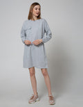 American Jeans Long Sleeve Midi Dress Waist Stopper