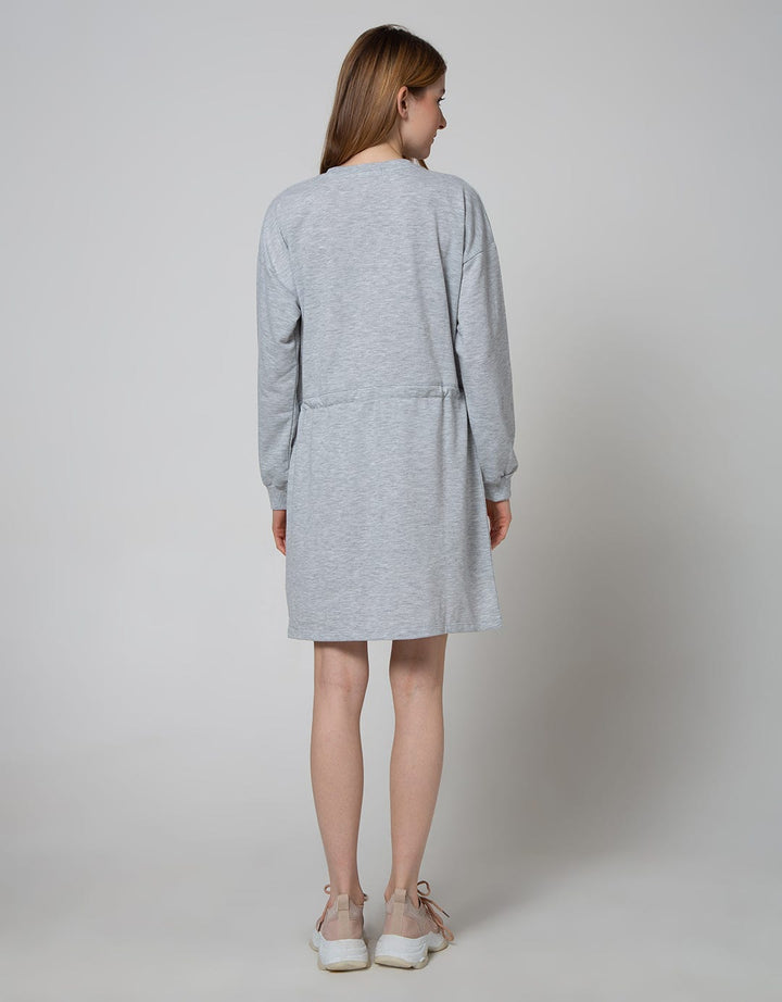 American Jeans Long Sleeve Midi Dress Waist Stopper