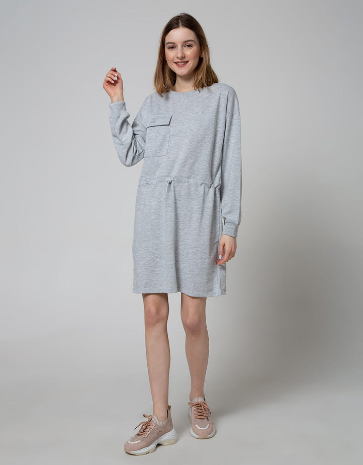 American Jeans Long Sleeve Midi Dress Waist Stopper