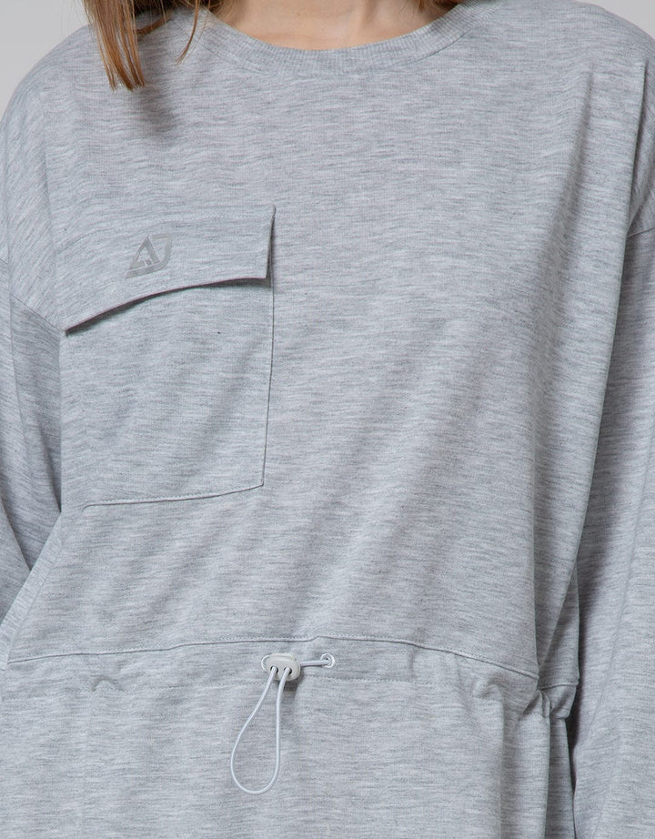 American Jeans Long Sleeve Midi Dress Waist Stopper