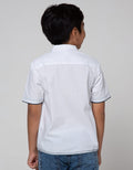 Little M Short Sleeve Shirt Oxford Print Dino Dasi