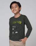 Little M Embossed Dino Foil Sweater