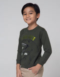 Little M Embossed Dino Foil Sweater