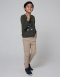 Little M Embossed Dino Foil Sweater