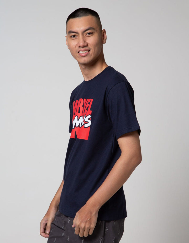 Marvel Short Sleeve T-Shirt Wording Marvel Comics
