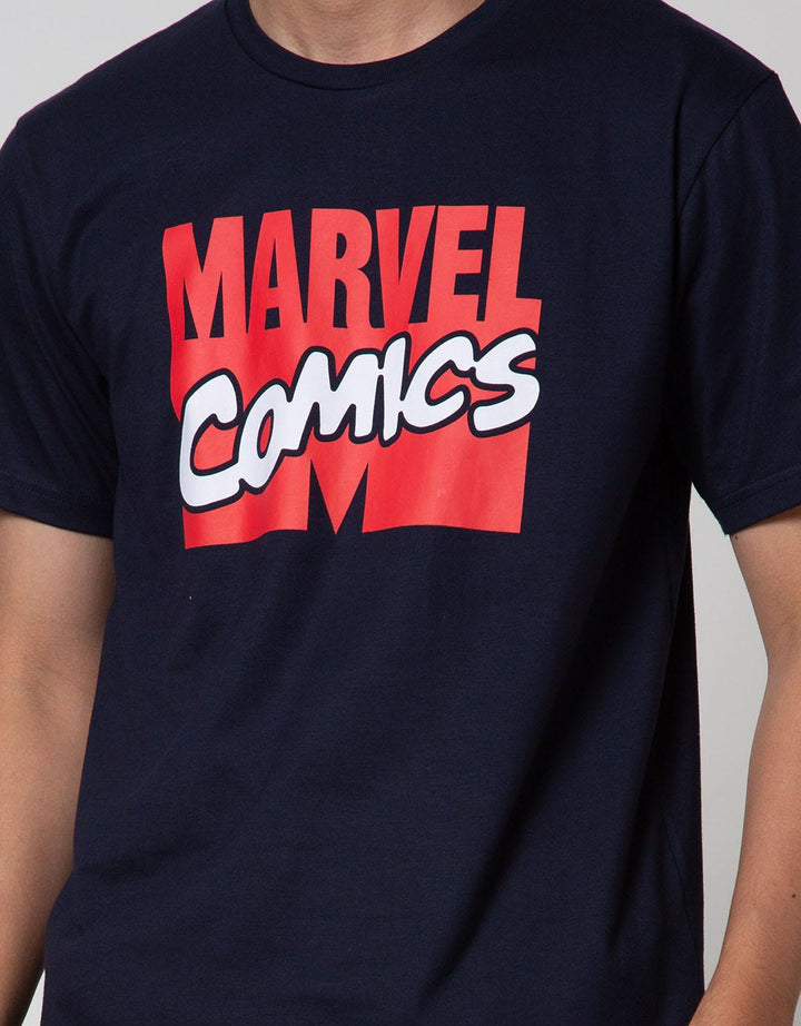 Marvel Short Sleeve T-Shirt Wording Marvel Comics