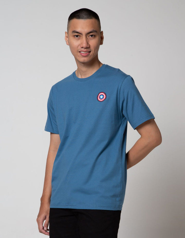 Marvel Short Sleeve T-Shirt Print Logo Capt America
